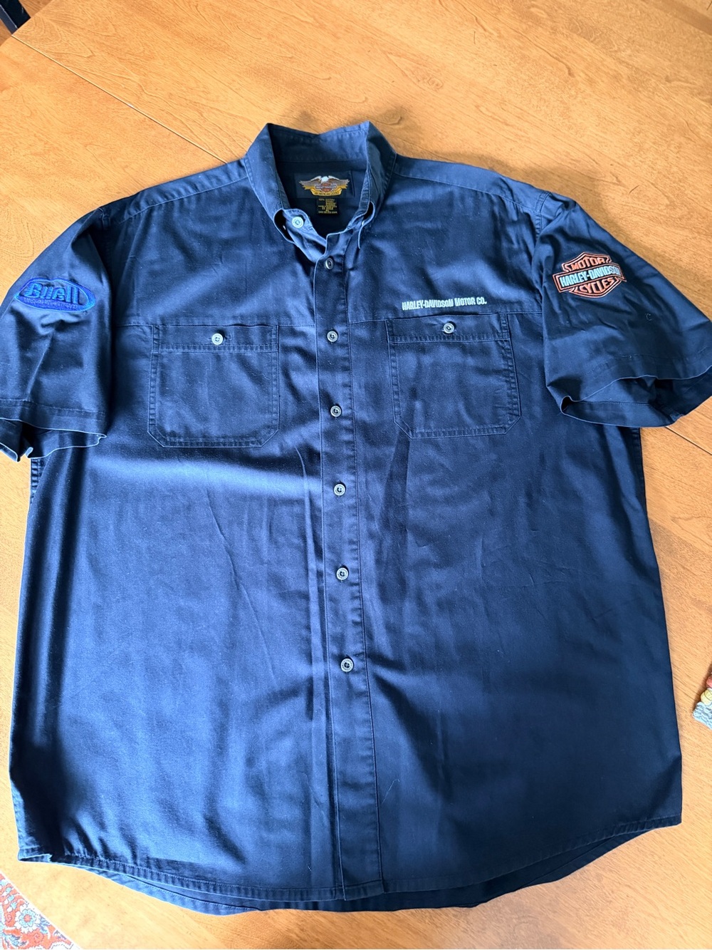 Buell Harley Davidson Motor Company Short Sleeve Shirt, Men’s XL
